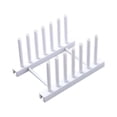 thumbnail image 1 of Plastic Dish Holder Drainer Drying Rack Plates Holder Pot Cover Holder Cover Lid Organizer (White), 1 of 8