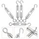 thumbnail image 1 of WRITWAA 5Ud Turnbuckle De Gancho Y Ojo Para Cuerda Con Acero Inoxidable Plateado, 1 of 7