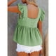 thumbnail image 3 of Top de cuello cuadrado de verano, camisas sin mangas para mujer, Top cuadrado sin mangas informal para mujer, Top sin mangas de moda, el mejor de su clase, 3 of 6