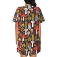 thumbnail image 6 of Fotbe Mushrooms And Leaves Print Pajama Set for Women 2 Piece Loungewear Short Sleeve Tops and Shorts Set Soft Sleepwear-Medium, 6 of 7