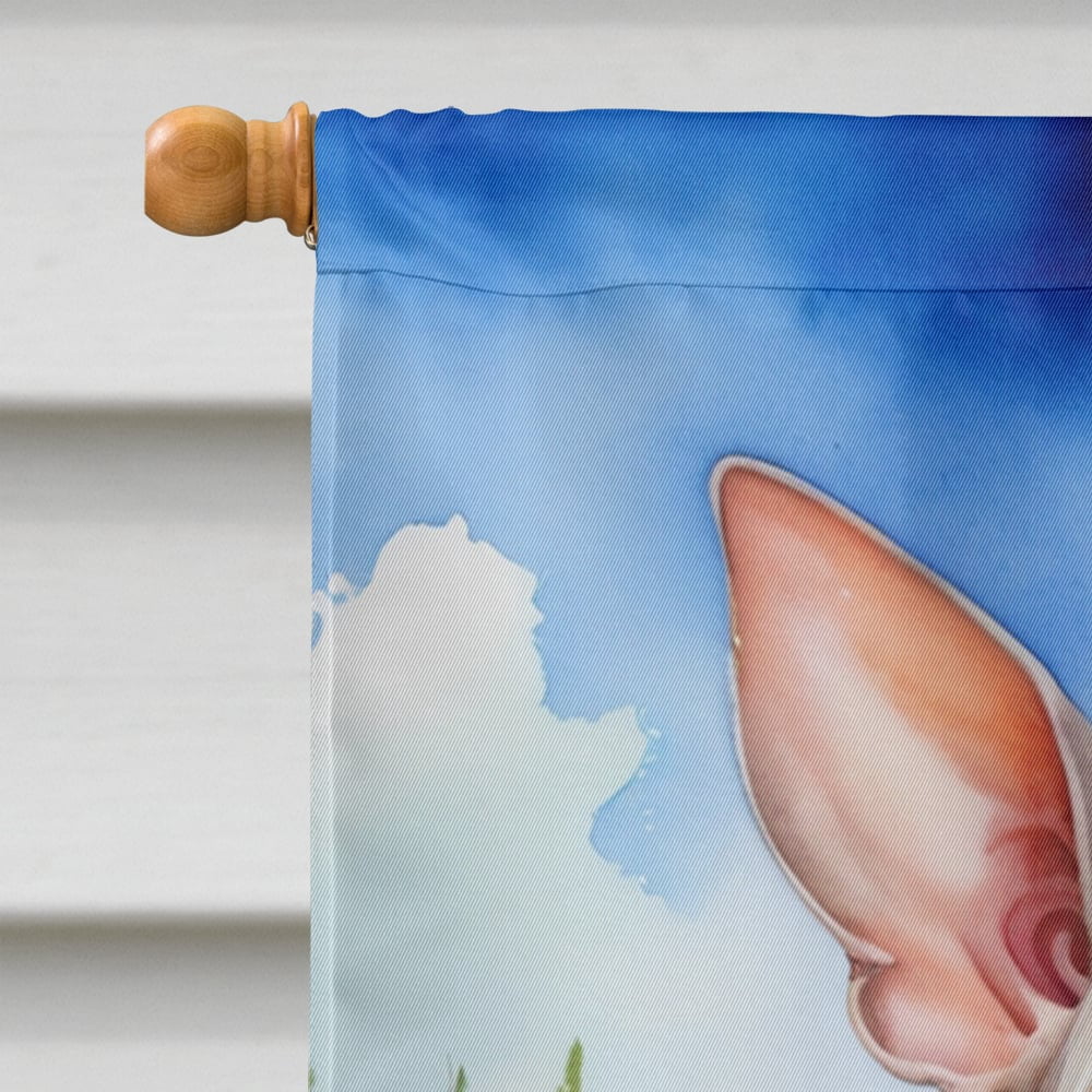 American Hairless Terrier Easter Egg Hunt House Flag 28 in x 40 in