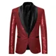 thumbnail image 5 of Traje de hombre con lentejuelas, chaqueta individual, solapa de pico, traje ajustado, esmoquin de fiesta, trajes de hombre para fiesta, vestido de noche, traje de actuación en el escenario, 5 of 5