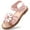 Pink, variant on Dodow Girls Summer Sandals Flat Open-Toe Lightweight Sandals for Toddler Little Kids Size 7-13