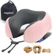thumbnail image 1 of Almohada cervical de viaje napfun de espuma viscoelástica ajustable, rosa, 1 of 6