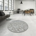 thumbnail image 3 of Ahgly Company Indoor Square Patterned Light Gray Novelty Area Rugs, 7' Square, 3 of 6