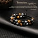 thumbnail image 2 of Pulsera de triple protección MFZFUKR Obsidiana negra Ojo de tigre genuino y cuentas de hematita 0.315 in, 2 of 5