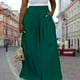 thumbnail image 4 of Pantalones sueltos de cintura alta para mujer pantalones informales con bolsillos pantalones femeninos elegantes plisados FLhrweasw Nuevo, 4 of 9