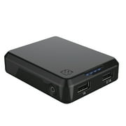 Angle View: SCOSCHE PBH152 6000 GoBat™ 2-In-1 Portable Dual USB Port Wall Charger with Portable Battery Pack - Black