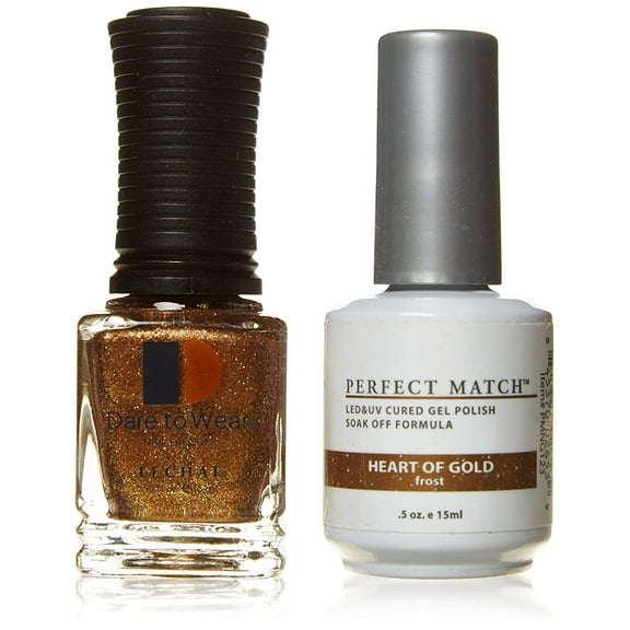 LECHAT Perfect Match Pair of Soak off Gel   Matching Nail Polish PMS123 - Heart of Gold