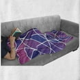 thumbnail image 6 of Abstract Soft Flannel Fleece Blanket, Contemporary Graphic Art Print with Vibrant Color Blocks and Wavy Lines, Cozy Plush for Indoor and Outdoor Use, 60" x 80", Violet Pink and Blue, by Ambesonne, 6 of 6