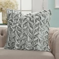 thumbnail image 3 of Pale Gray Pleated Velvet Throw Pillow, 3 of 4