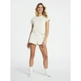 thumbnail image 2 of No Boundaries Cozy Sleep Tee and Shorts Set, 2-Piece, Women’s XXS-3X, 2 of 5
