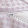 thumbnail image 6 of Pink Gingham King Duvet Cover Set, Pink Plaid Comforter Cover Set, 3 Pieces Checked Bedding Set (Pink Gingham, King), 6 of 9