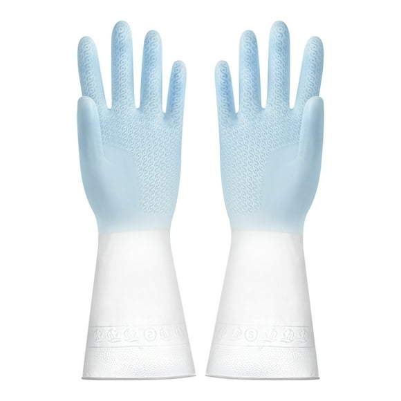 TUWABEII Rubber Cleaning Gloves for Dishwashing, Kitchen Gloves for Washing Dishes and Household Cleaning, Colorful Dish Gloves