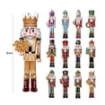 thumbnail image 5 of Soumake Nutcracker Soldier Pendant Wooden Nutcracker Hanging Ornament Painted Festive Decoration for Christmas Tree New Year Gifts Party Decor, 5 of 5