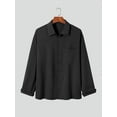 thumbnail image 3 of INCERUN Men's Stylish Design Lapel Long Sleeve Elegant Buttons Shirt, 3 of 5