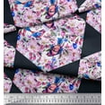 thumbnail image 2 of Soimoi Poly Georgette Fabric Leaves,Bird & Floral Patchwork Decor Fabric Printed Yard 52 Inch Wide, 2 of 3