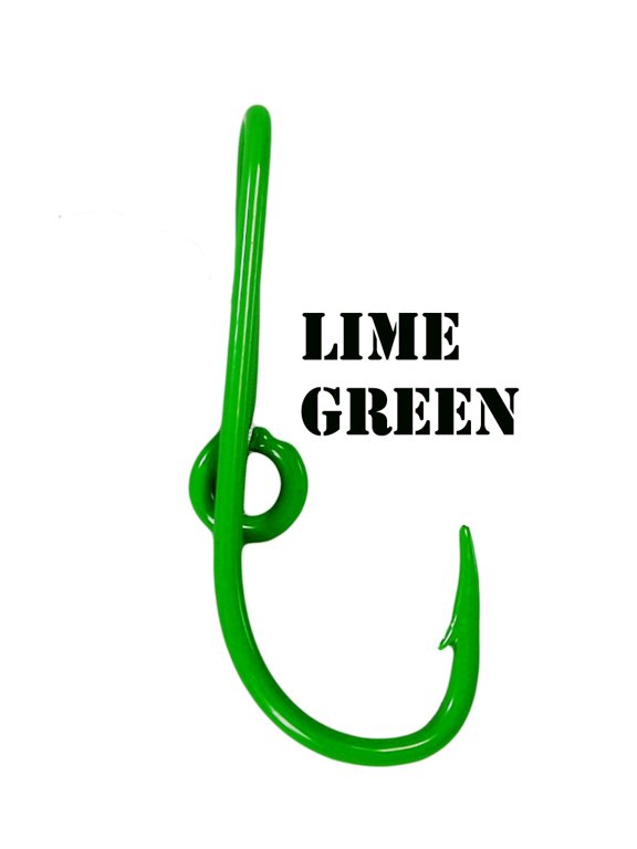 Hat Hook Lime Green Fish hook for Hat Pin Tie Clasp or Money Clip Cap Fish Hook