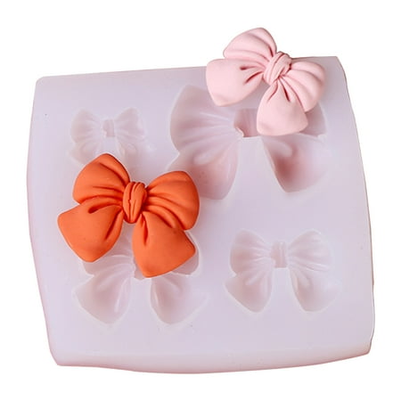

Fondant Moulds Mousse Mold Gypsum Chocolate Candle Mold Cake Mold Clay Molds Silicone Material Bowknot Shapes for Baking