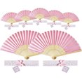 thumbnail image 1 of Abanicos de Mano para Recuerdos, Abanicos de Mano Elegante, Abanico de Mano, Abanicos, Adecuados para Accesorios de Baile Nupcial, Iglesia, Boda, Obsequios de Fiesta (Rosa), 1 of 4