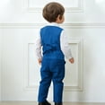 thumbnail image 4 of ATOGUTA Boy Formal Suits Boy Wedding Outfit Vest+Pants+Dress Shirt Kids Dress School Clothes Size 0-8, Blue, 4 of 5