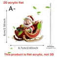 thumbnail image 3 of Horivan Santa Claus Sleigh Acrylic Keychain Christmas Car Backpack Ornament Holiday Gift Decor for Home Office Festive Party Supplies, 3 of 7