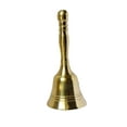thumbnail image 2 of Brass Ghanti Pooja Religious Jingle Bell Handheld Mandir Ghanti Hand Bell-3 Inch, 2 of 5