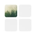 thumbnail image 2 of Kll Square Drink Coasters Set Of 4,Pu Leather Absorbent Coasters Set Decorative Coffee Cup Coasters Housewarming Gift For Home Decor-Fog Forest, 2 of 9