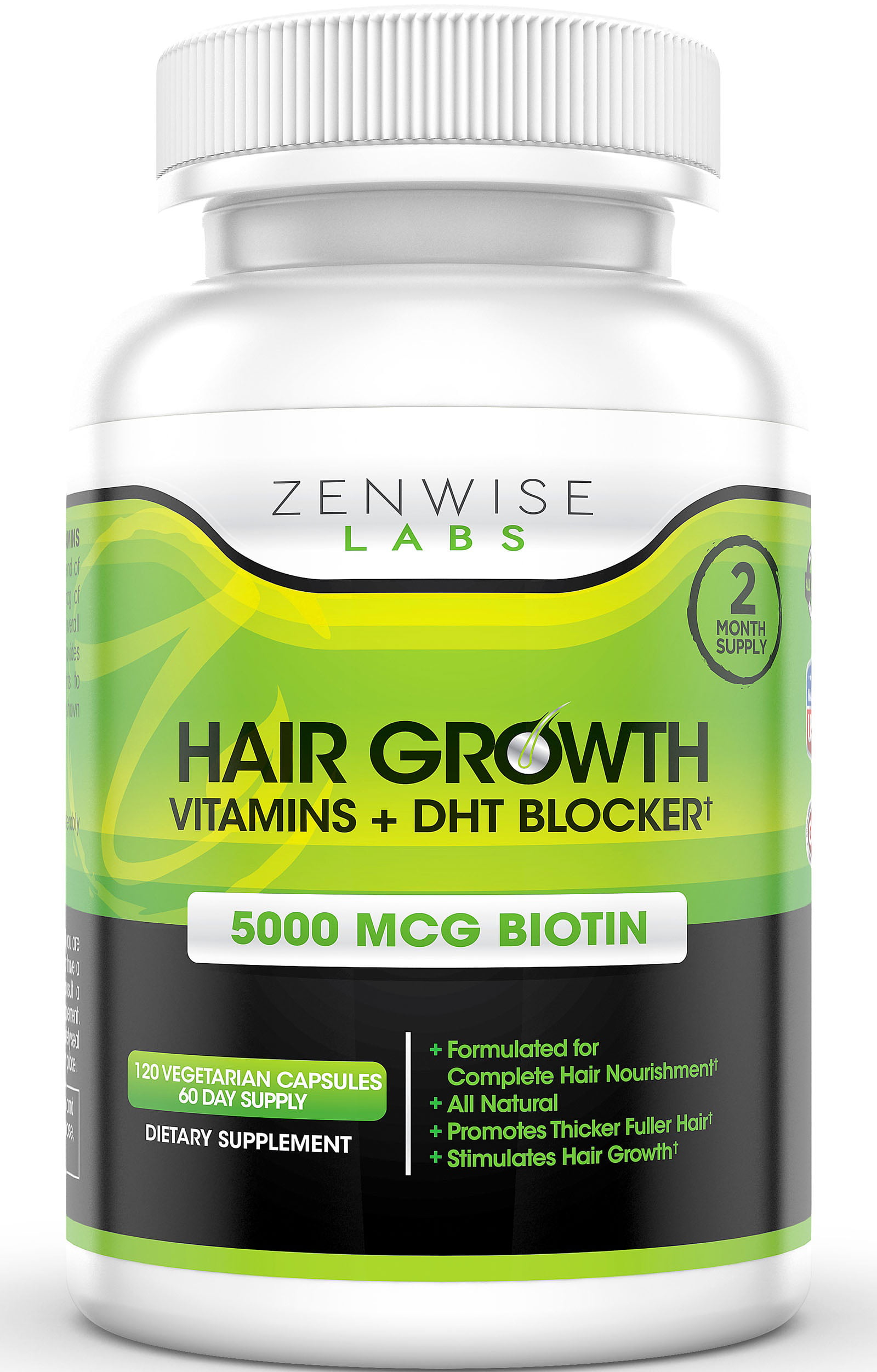 Hair Growth Vitamins Supplement - 5000mcg of Biotin and ...