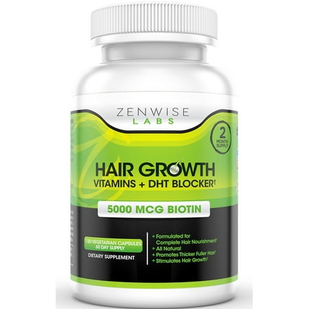 Hair Growth Vitamins Supplement 5000mcg Of Biotin And Dht