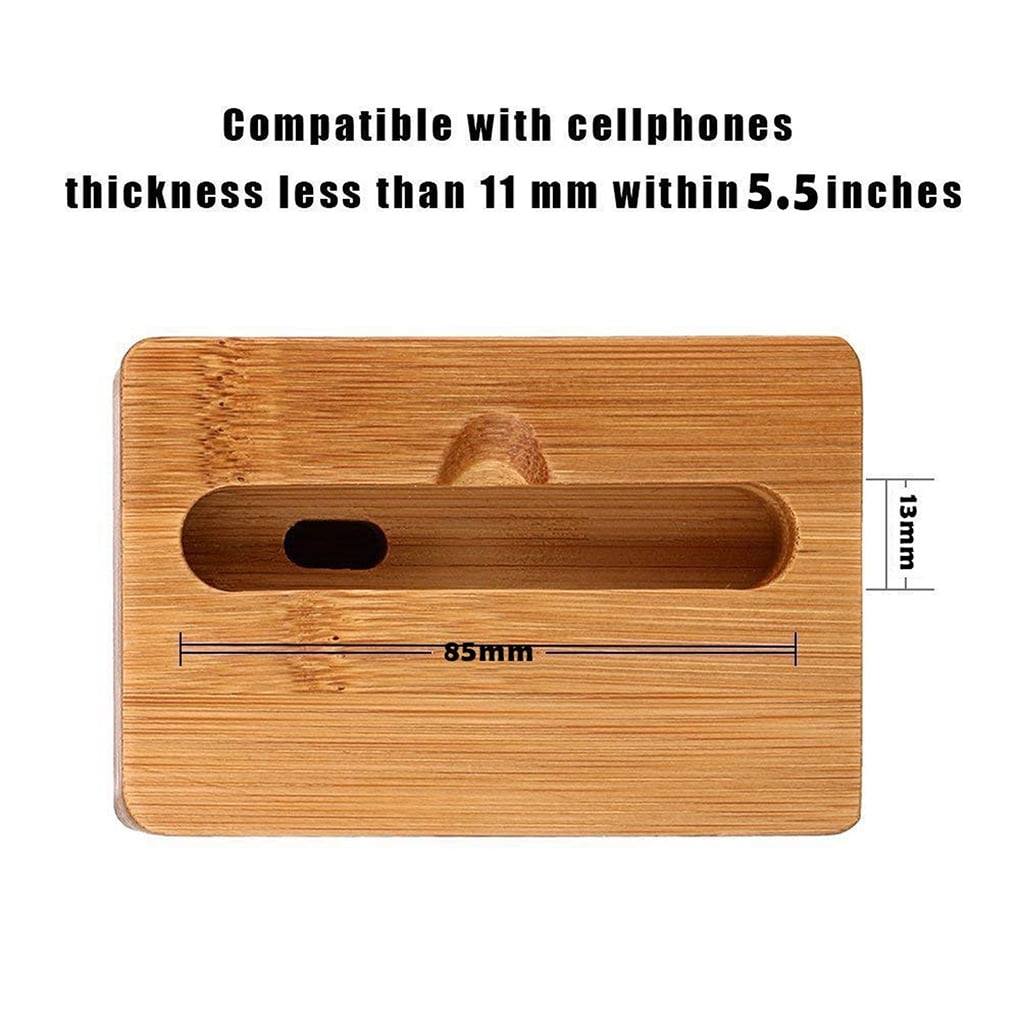 Multifunctional Bamboo Wooden Stand Desktop Mobile Phone Holder