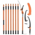 thumbnail image 4 of Extendable Manual Pole Saw 8 Fiberglass Handles Sharp Steel Blade and Scissors Tree Pruner for High Branches Palms Shrubs Trimming Orange, 4 of 9