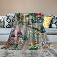 thumbnail image 2 of Creowell Hummingbird Throw Blanket Butterfly Hummingbirds Theme Blanket for Women Girls Hummingbird Gifts for Bird Lovers Bird Flower Blanket for Couch Bed Outdoor for Kids 60x80in, 2 of 6