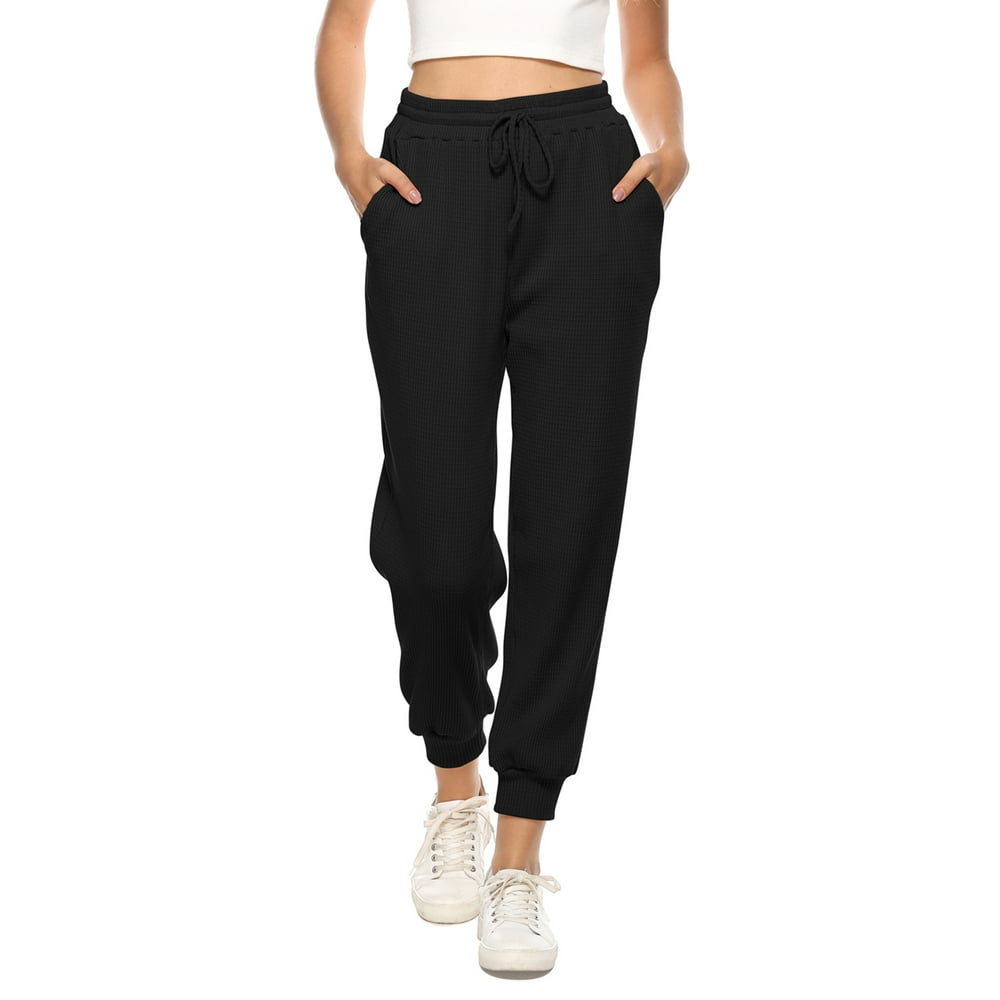 high waisted joggers with pockets
