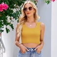 thumbnail image 1 of Camisola de punto para chica, ropa interior femenina, parte inferior delgada, estilo corto, parte de atrás bonita, top sexy sin espalda, 1 of 4