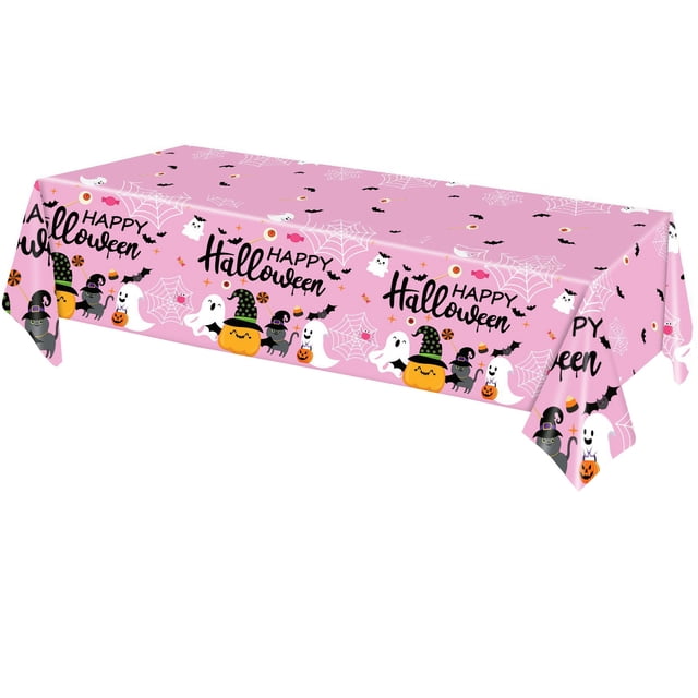 Mom's Best Mantel rectangular de poliéster para mesa de Halloween, 54 x 108 pulgadas