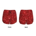 thumbnail image 5 of Xecao's Red Glitter for a double-layer running short for women, perfect for gym, tennis, and more, featuring a convenient pocket., 5 of 9