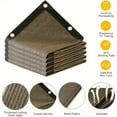 thumbnail image 5 of Brown Shade Sail 3x4m (10x13ft), Large Sun Shade Cloth with Grommets, UV Resistant Shading Net for Patio, Garden, and Outdoor Use, 5 of 9