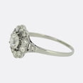 thumbnail image 2 of Art Deco Floral Halo Women's Ring, Round Cut Diamond Vintage Wedding Ring, 2.2 Ct Simulated Diamond Ring, 14k White Gold Plated, Promise Proposal Anniversary Ring For Her Special Occasion, 2 of 5