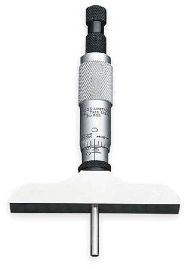 Starrett 445BZ6RL Vernier Depth Gauge, Ratchet Stop, Lock Nut