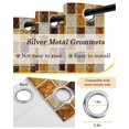 thumbnail image 3 of Abstract Geometric Blackout Curtains Light Blocking Print Window Curtains, Vintage Minimalist Checkered Brown Thermal Insulated Window Drapes for Living Room Kitchen Cafe (2 Panels, 104"W x 84"L), 3 of 9