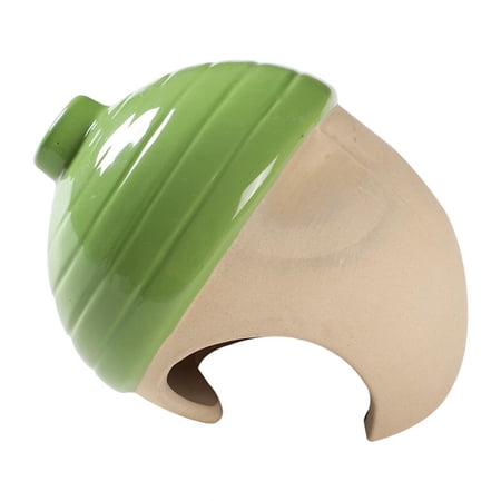 Adorable Ceramic Hamster Cage Hamster Hideout Chinchillas Nest Bed Green acorn