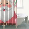 thumbnail image 4 of Shower Curtain for Bathroom Happy Christmas Santa Claus Bathroom Curtain Durable Modern Bath Curtain Hooks Included,72x72Inch, 4 of 5