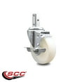 thumbnail image 2 of 4 Inch Nylon Wheel Swivel 3/4 Inch Square Stem Caster with Brake Service Caster, 2 of 2