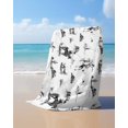 thumbnail image 4 of Black Western Cowboy Beach Towels Oversized Super Absorbent, Vintage Horse Cactus Ethnic Art Lightweight Bath Towel Quick Dry Sets For Bathroom/Pool/Rv Camping/Beach Play/Gym Room/Picnic 31"x62", 4 of 8