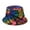 Dark Blue, variant on Unisex Tie Dye Bucket Hat Summer Lightweight Cooling Fisherman Cap Fashion Printed Outdoor Travel Beach Hat for Men Women Wide Brim Foldable Daily Casual Sun Hat Orange