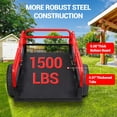 thumbnail image 4 of ATV UTV Trailer Tow Behind Dump Cart, 1500 lbs 15 Cubic Feet Steel Dump Trailer, Garden Utility Trailer with Removable Sides, Heavy Duty Yard Garden Trailer Pull Behind Dump Trailer for Lawn, Red, 4 of 8