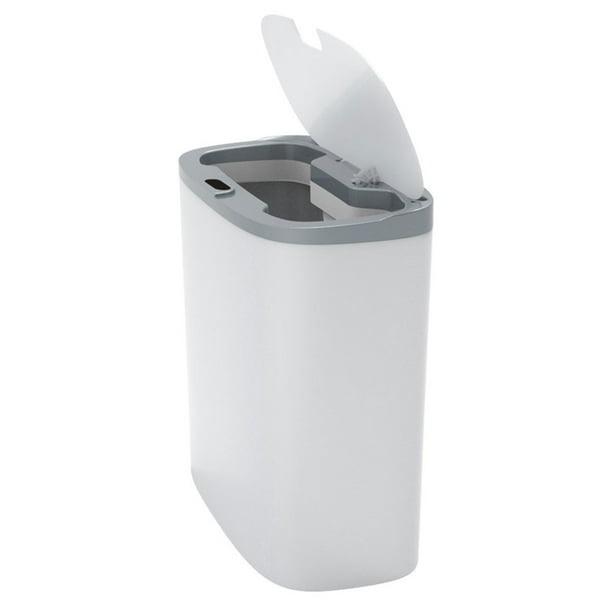 Cubo de basura con sensor automático, cubo de basura de gran capacidad con tapa para baño