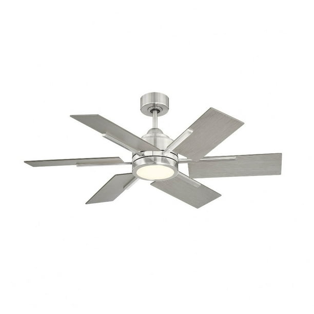 6 Blade 44 Inch Ceiling Fan With Light Kit Rustic Brushed Pewter Finish Grey Wood White Frosted Glass Bailey Com 6 Blade 44 Inch Ceiling Fan With Light, Rustic White Ceiling Fan