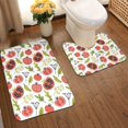 thumbnail image 2 of Yiaed Tomatoes Print Bathroom Mat Set 2 Pieces Mat Anti-Skid Pad Ultra Soft and Absorbent Bathroom Bath Mat Contour Bath Rugs for Toilet Base, 2 of 6